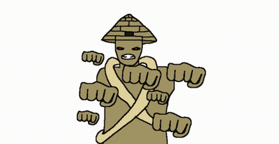Man With Brick Hat And Snake GIF