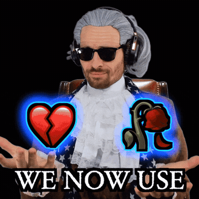 Man With Broken Heart And Rose GIF