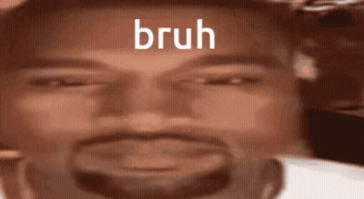 Man With Bruh On Forehead GIF