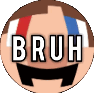 Man With Bruh Text Sticker