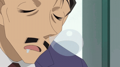 Man With Bubble In Mouth GIF