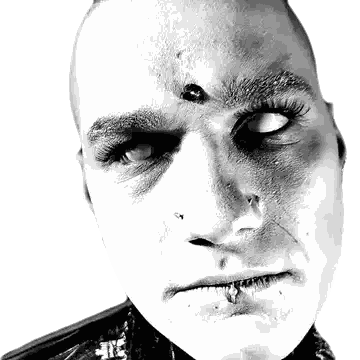 Man With Bullet Hole Face Sticker