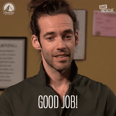 Man With Bun Saying Good Job GIF