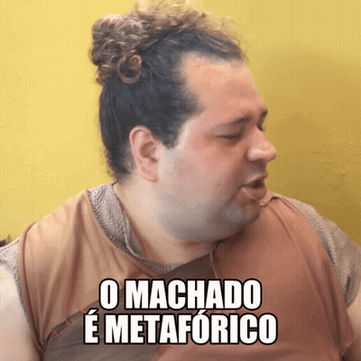 Man With Bun Says O Machado E Metaphorico GIF