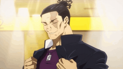 Man With Bun Wearing Jacket And Necklace GIF