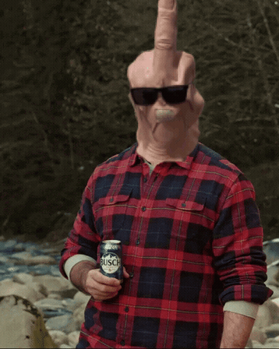 Man With Busch Can GIF