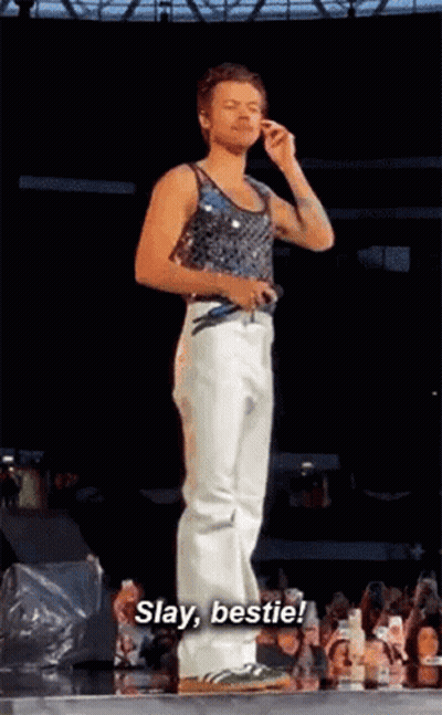 Man With Butterfly Tattoo And Suspenders GIF