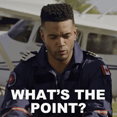 Man With Canadian Flag Asking What's The Point GIF