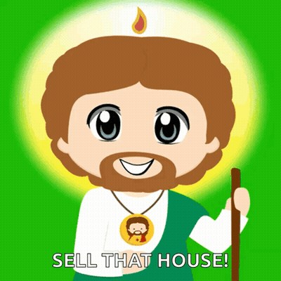 Man With Candle on Head Saying Sell That House