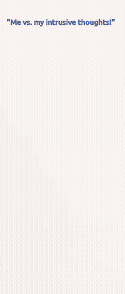 Man With Cane Me Vs. My Intrusive Thoughts GIF