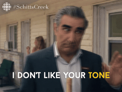 Man With Cane Says I Don't Like Your Tone GIF