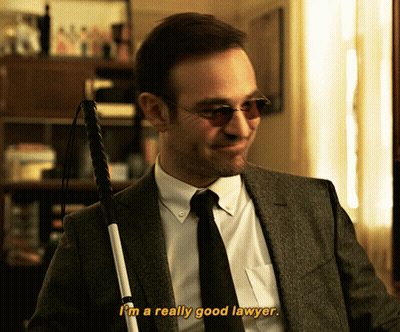 Man With Cane Says I'm Really Good Lawyer GIF
