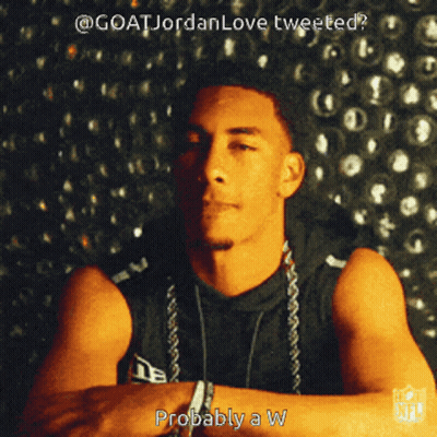 Man With Caption Goatjordan Love Tweeted GIF