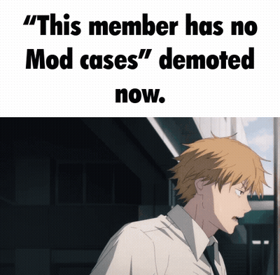 Man With Caption This Member Has No Mod Cases GIF