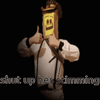 Man With Cardboard Box On Head Giving Thumbs Up GIF