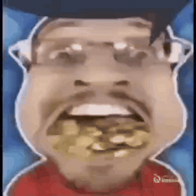 Man With Cartoon Face GIF