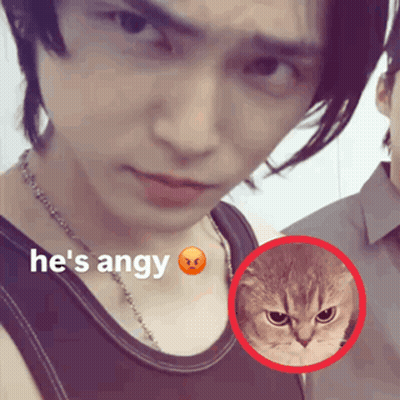 Man With Cat He's Angry GIF