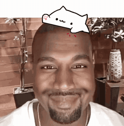 Man With Cat On Head Looking GIF