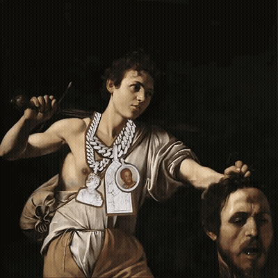 Man With Chain And Jesus Picture GIF