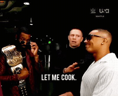 Man With Championship Belt Says Let Me Cook GIF