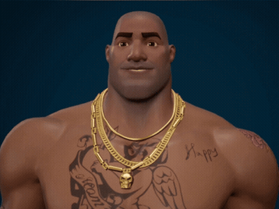 Man With Chest Tattoo Happy Written On Arm GIF