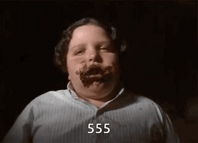 Man With Chocolate Face And 555 GIF