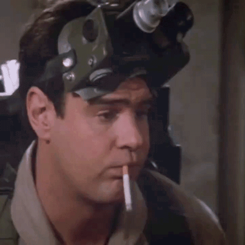Man With Cigarette And Goggles GIF