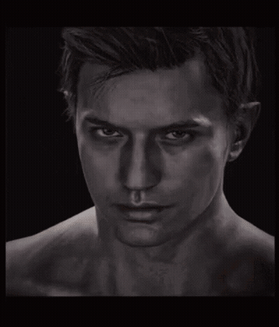 Man With Circle Of Fire Around Face GIF
