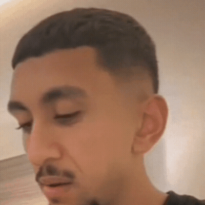Man With Closed Eyes And Mustache GIF