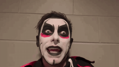 Man With Clown Face Says At Backlash GIF