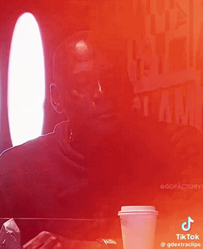 Man With Coffee And Slam Sign GIF