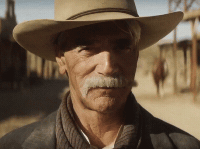 Man With Cowboy Hat And Mustache GIF