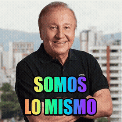 Man With Crossed Arms Wearing Shirt Saying Somos Lo Mismo GIF