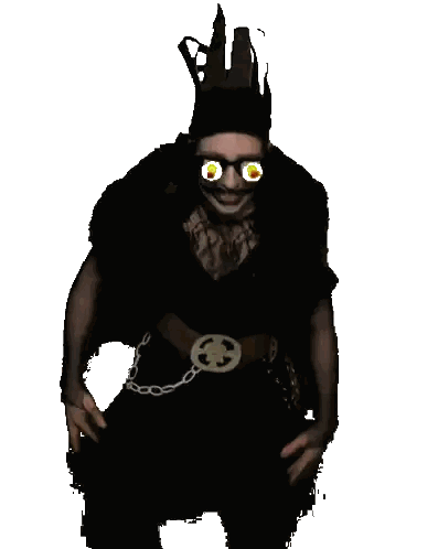 Man With Crown And Glasses Sticker