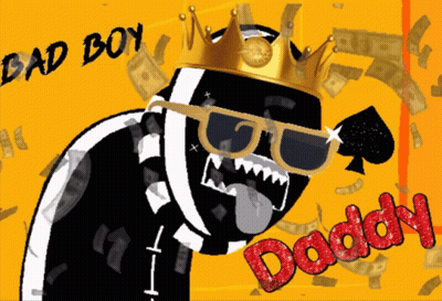 Man With Crown And Sunglasses Says Bad Boy GIF