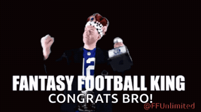 Man With Crown Fantasy Football King Congrats Bro GIF