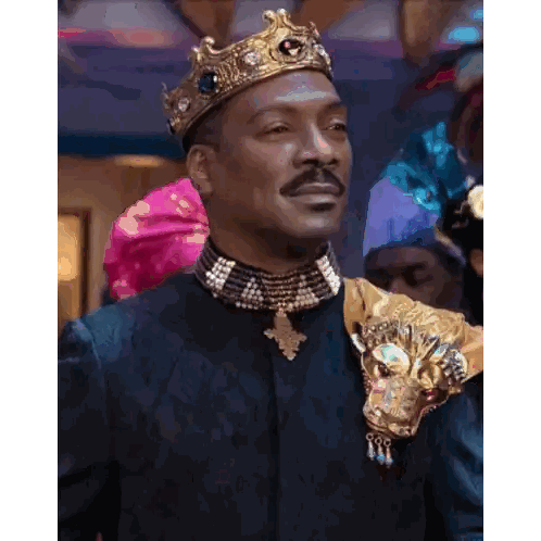 Man With Crown Necklace And Lion Brooch Sticker