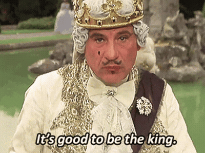 Man With Crown Saying It's Good To Be The King GIF