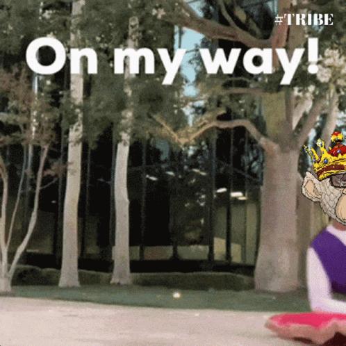Man With Crown Saying On My Way GIF