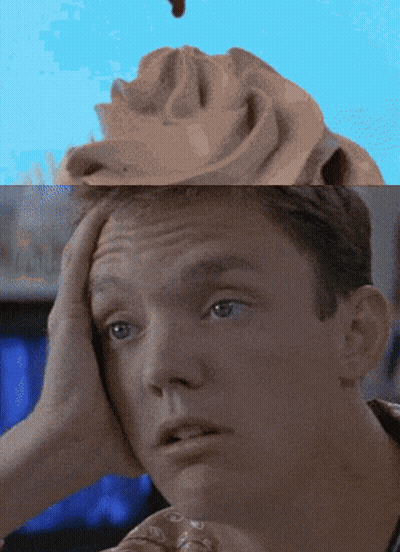Man With Cupcake On Head GIF