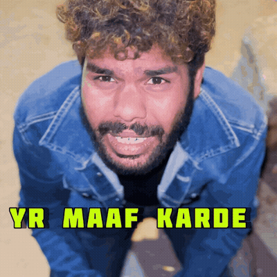Man With Curly Hair And Beard In Blue Jacket Smiling Yr Maaf Karde GIF