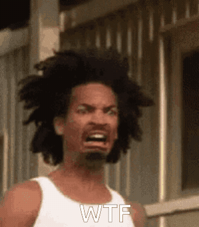 Man With Curly Hair And Beard Making Funny Face GIF