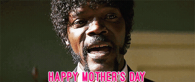 Man With Curly Hair And Beard Saying Happy Mothers Day GIF