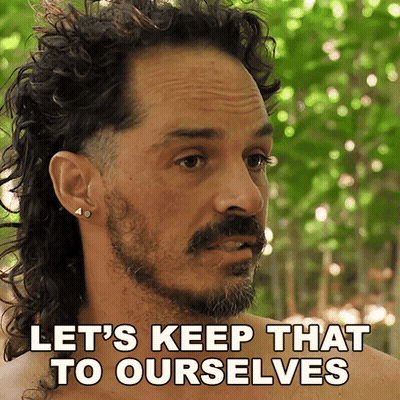 Man With Curly Hair And Beard Saying Keep That To Ourselves GIF