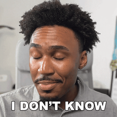 Man With Curly Hair And Beard Says I Don't Know GIF