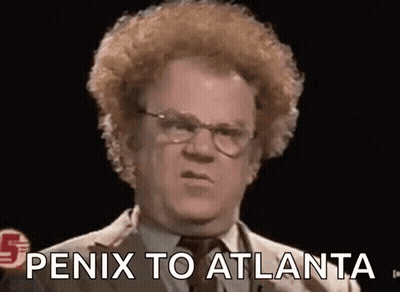 Man With Curly Hair And Glasses Saying Penix To Atlanta GIF