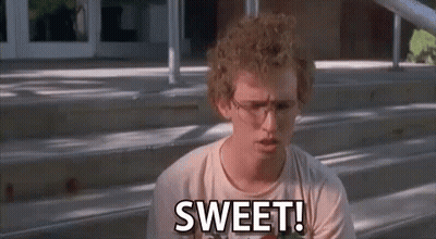 Man With Curly Hair And Glasses Saying Sweet GIF
