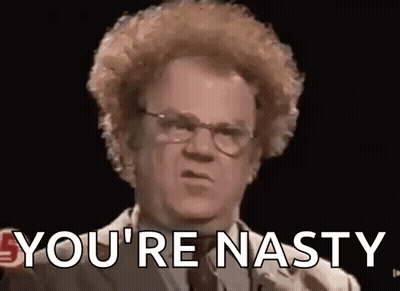 Man With Curly Hair And Glasses Saying You Re Nasty GIF