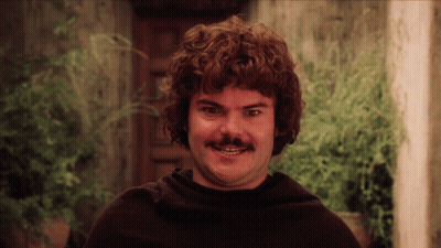 Man With Curly Hair And Mustache Smiling GIF