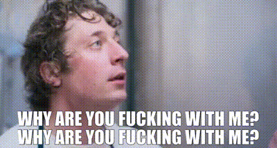 Man With Curly Hair Asking Why Are You Fucking With Me GIF